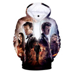 Dr Who Long Sleeve Hooded Shirt