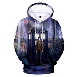 Dr Who Long Sleeve Hooded Shirt