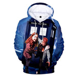 Dr Who Long Sleeve Hooded Shirt